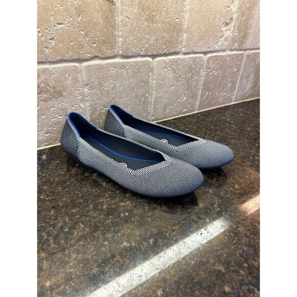 Rothy’s The Flat Grey Birdseye Round Toe Flats Size 9 EUC - Picture 2 of 7